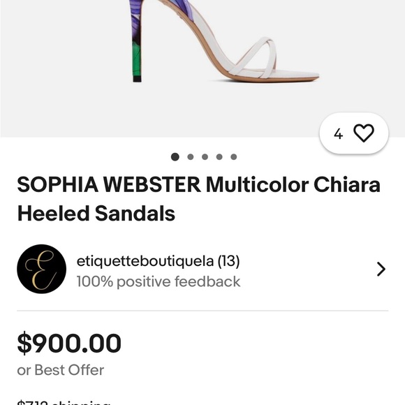 SOPHIA WEBSTER Multicolor Chiara Heeled Sandals - Picture 4 of 7